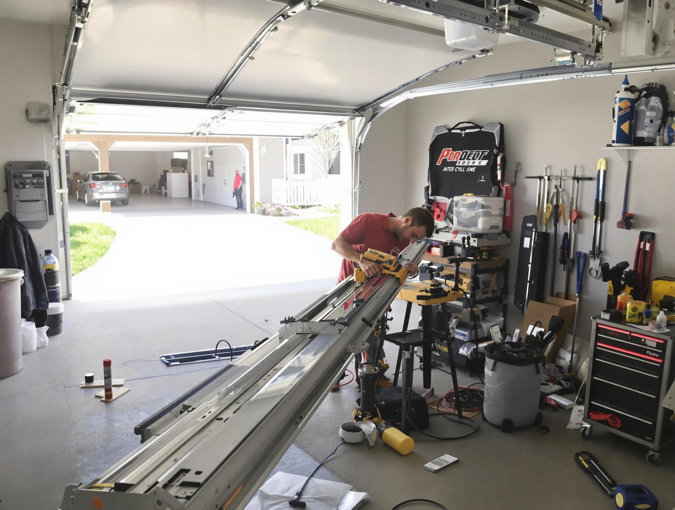 Haverhill Garage Door Repair expert performing track repair in Haverhill