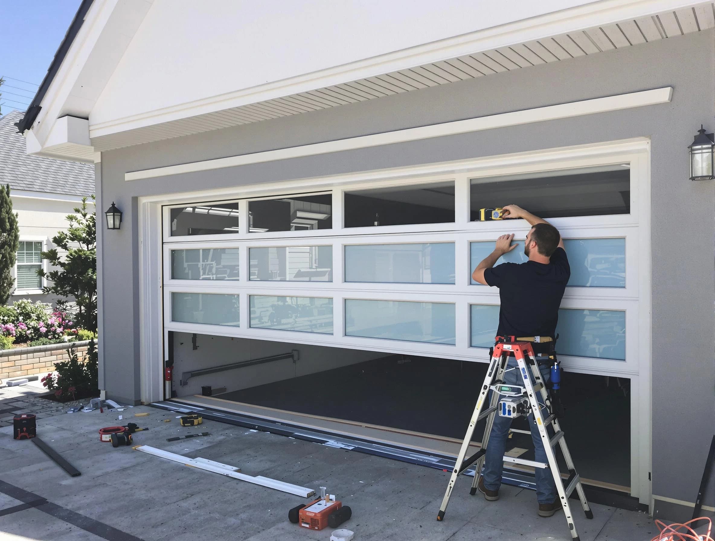 Haverhill Garage Door Repair team performing garage door replacement in Haverhill
