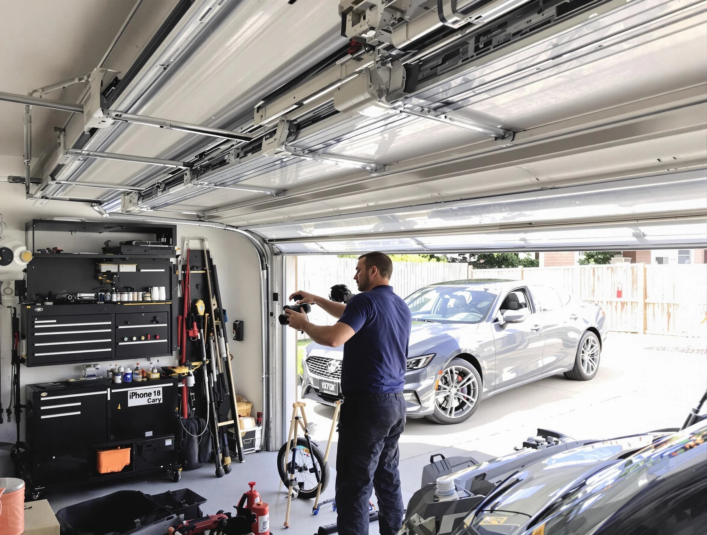 Haverhill Garage Door Repair technician fixing noisy garage door in Haverhill